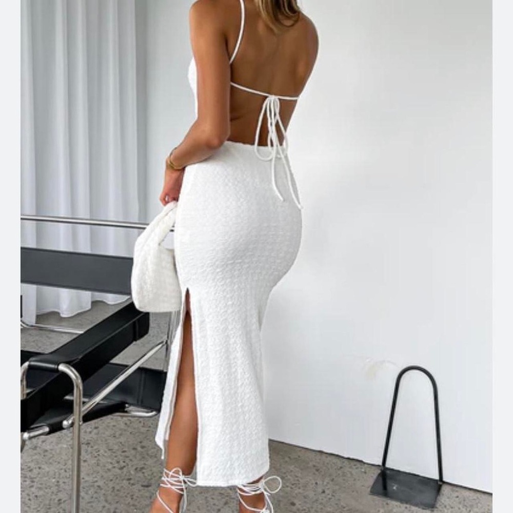 White Fox Boutique Textured Midi Dress